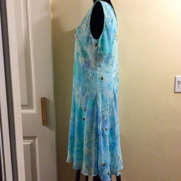 Vintage Les Modes Jolibel watercolour dress - Picture 3 of 16